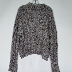 Multicolor knit chunky sweater! Cuffs and waist boarder. Very cute fall sweater!